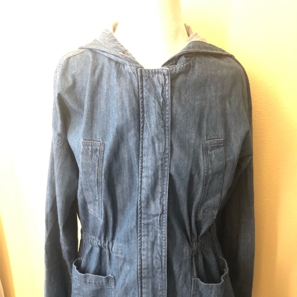 Forever 21 Oversized Hooded Denim Jacket - Picture 2 of 7
